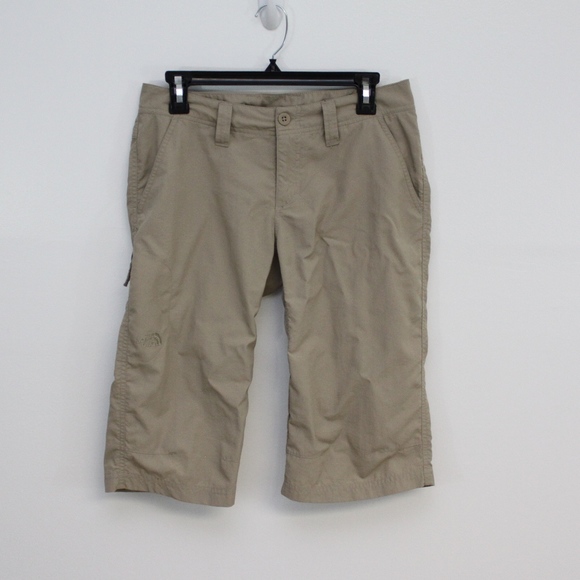 North Face Women's Hiking Capris Khaki Size 6 - Picture 1 of 7